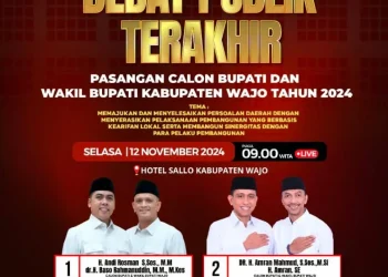 Debat Kedua Pilkada Wajo Digelar Besok, Berikut Tema dan Panelisnya