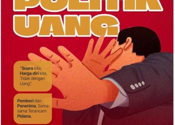 Hari Tenang, Panwascam Se-Kab. Wajo bagi-bagi brosur