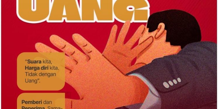 Hari Tenang, Panwascam Se-Kab. Wajo bagi-bagi brosur