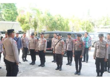 Polres Wajo Amankan Rapat Pleno Penetapan Pemenang Pilkada 2024